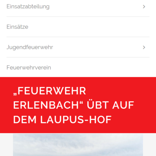 Die Menüs der mobilen Version Die Menüs der mobilen Version